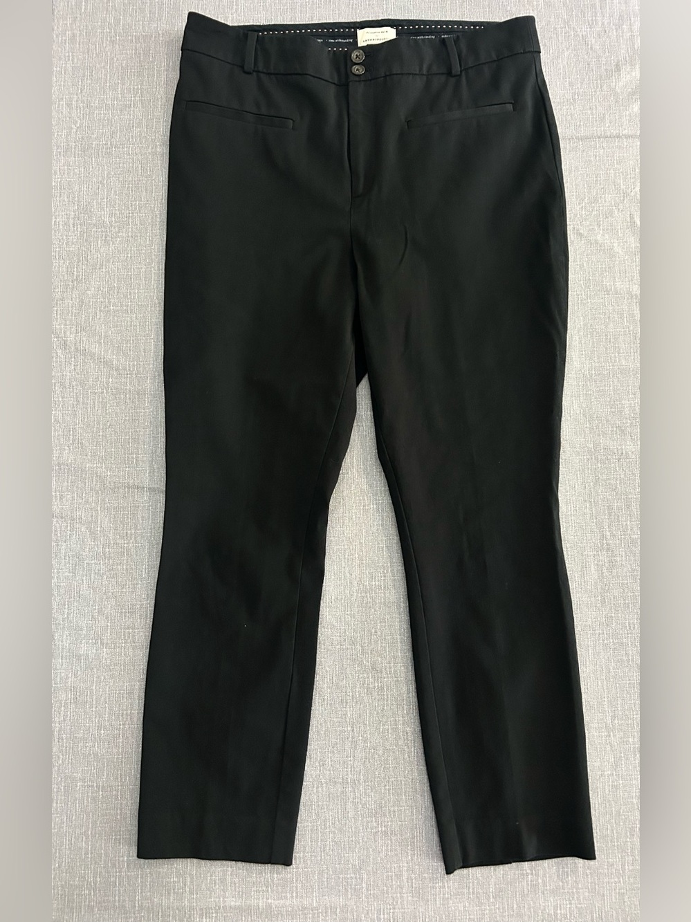 Anthropologie Women’s Black Dress Pants Essential Slim Trousers 14